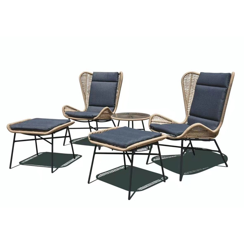 steel &wicker 5pcs sofa set